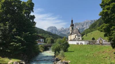 Hintersee Ramsau Berchtesgadener Land BGL Kirche Fotomotiv