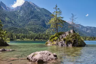 Hintersee Ramsau Berchtesgadener Land BGL Fels