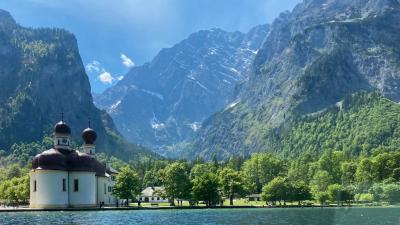 Königssee Berchtesgadener Land Bayern Schifffahrt St. Bartholomä