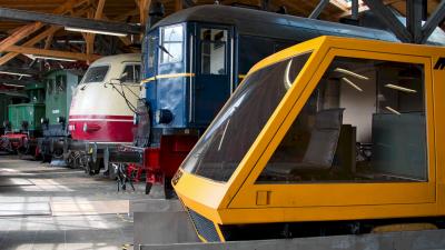 Eisenbahnmuseum Lokwelt Freilassing Lokomotiven Ringlokschuppen Magnetschwebebahn