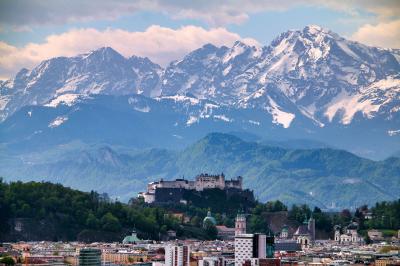Stadt Salzburg Österreich Alpen Altstadt Burg Festung
